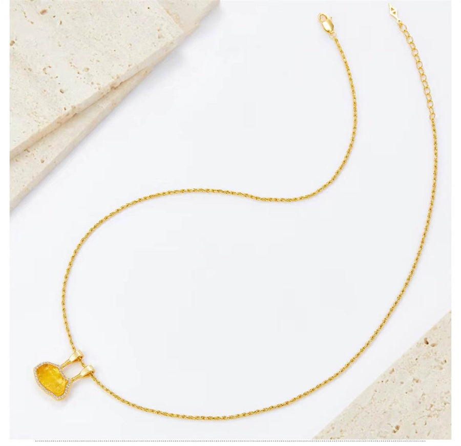 Golden Lock Necklace