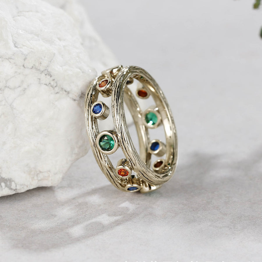 Colored Zircon Rings