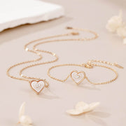 Heart Shaped White Shell Bracelet