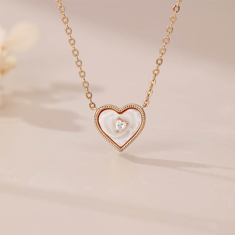 Heart Shaped White Shell Bracelet