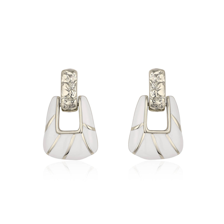 Pleated Metallic Earrings