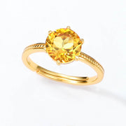Citrine 9K Yellow Gold Ring