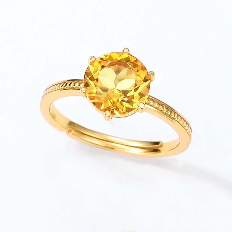 Citrine 9K Yellow Gold Ring